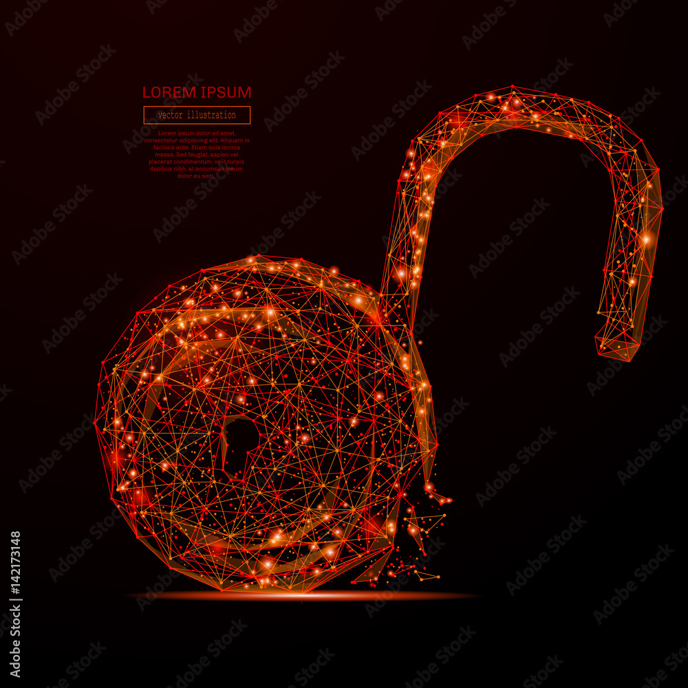 Poster Abstract mash line and point Open lock on black background with an inscription. Teamwork concept. Starry sky or space, consisting of stars and the universe. Vector business illustration