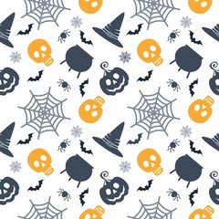 color halloween seamless pattern