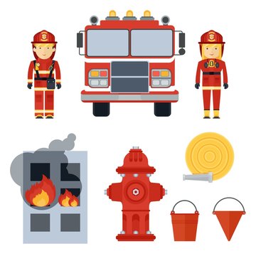 firefighter and equipment