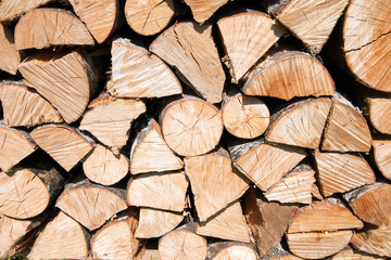 Fototapeta premium Bois coupé, buche de bois pour cheminée