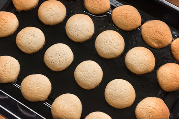 Homemade baking, butter cookies. Selective focus