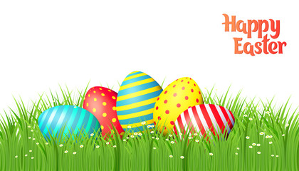 Easter eggs on white background.