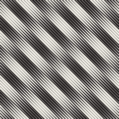 Fototapeta premium Wavy stripes vector seamless pattern. Retro wavy texture. Geometric lines monochrome design.