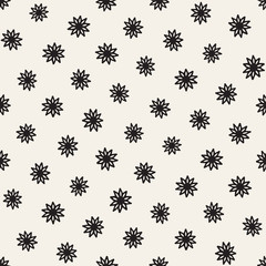 Vector seamless freehand pattern. Abstract background with floral brush strokes. Hand drawn texture