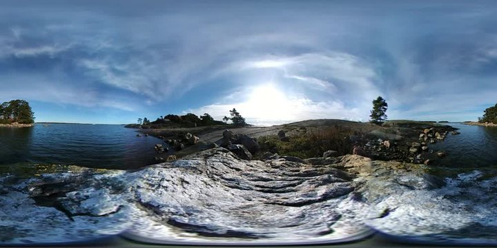 360 degree video of a small island at southern Finland in summer/fall. Shot at 2560x1280 resolution. VR metadata embedded.