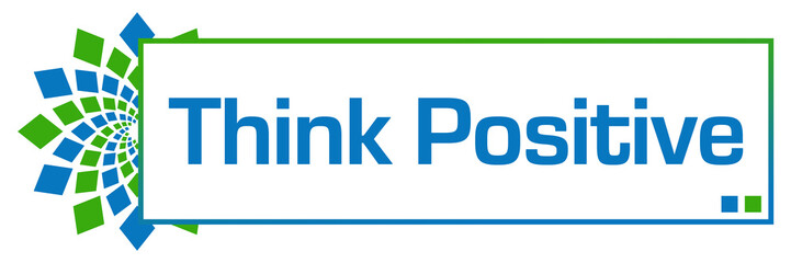 Think Positive Green Blue Circular Bar 