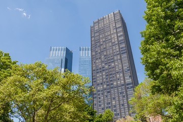 Fototapeta na wymiar City view of New York City skyline midtown Manhattan.