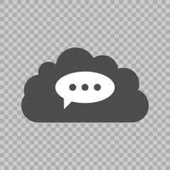 Bubble simple isolated vector icon eps 10. Flat style. EPS 10 on transparent background.