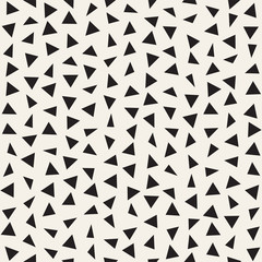 Trendy Texture With Scattered Geometric Shapes. Vector Seamless Pattern.