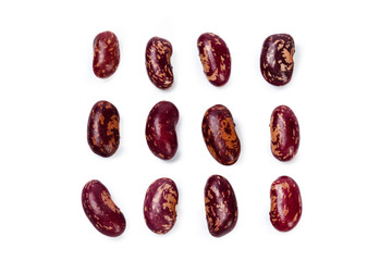 Red beans isolated on white background