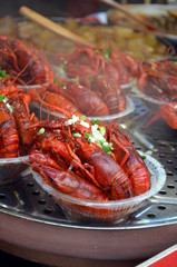 Chinese street food in the Hutongs of Beijing Wangfujing Street