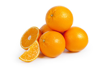 fresh orange isolated on white background