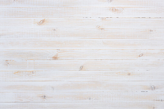 White texture of vintage wooden table background top view