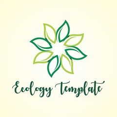 GREEN LEAF ECOLOGY AGRICULTURE LOGO TEMPLATE