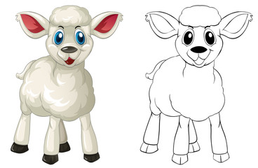 Doodle animal for little lamb