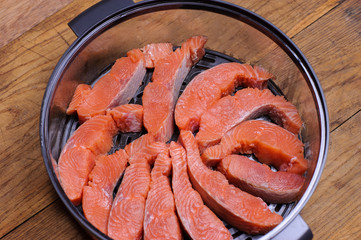 red salmon steak red fish