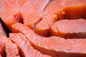 red salmon steak red fish