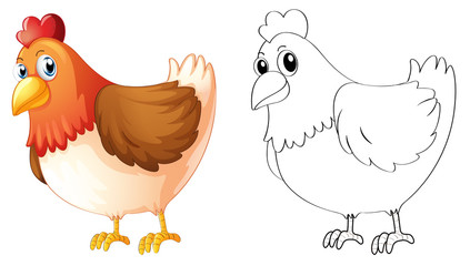 Doodles drafting animal for chicken