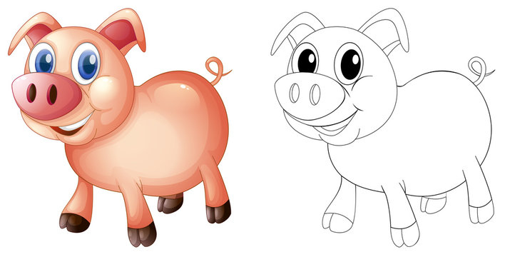 Doodles drafting animal for pig
