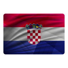 National flag of Croatia in modern design style.