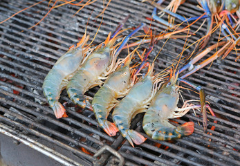 prawn grilled barbecued
