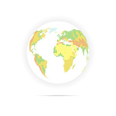 Globe with indicating relief