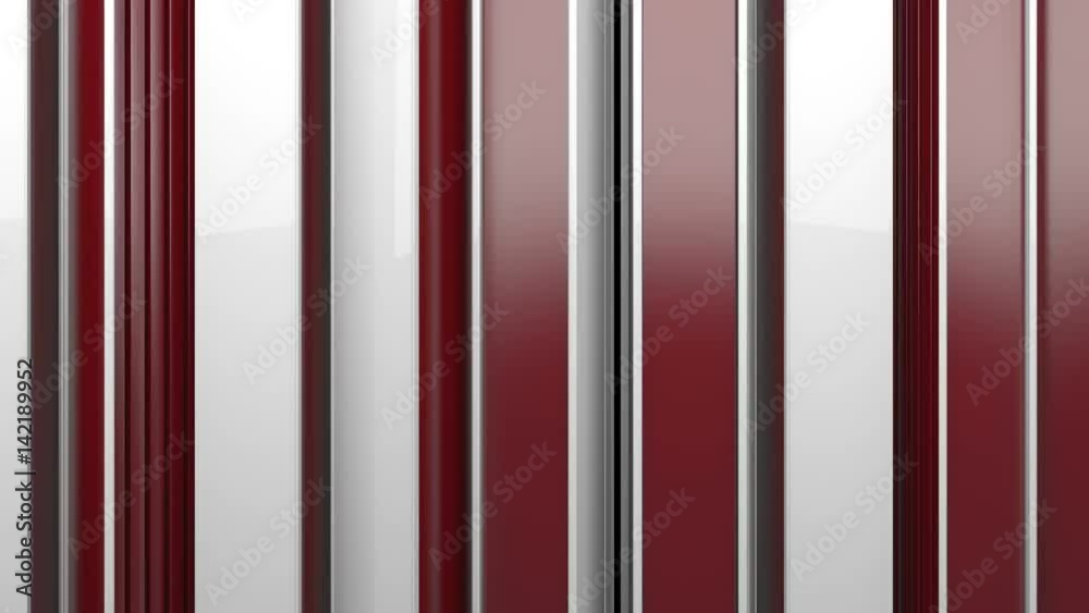 Poster abstrac 3d rendered loopable sequence. vertical geometry spin around. rectangle shapes in a row.