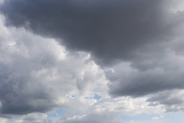Overcast sky of rain clouds forming in the sky in concept of climate.