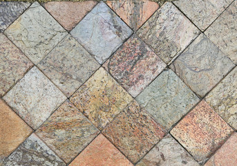 Iridescent stone brick wall texture background