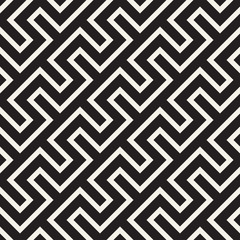 Maze Tangled Lines Contemporary Graphic. Abstract Geometric Background Design. Vector Seamless Pattern.