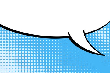 Fototapeta premium Abstract creative concept vector comic pop art style blank, layout template with clouds beams and isolated dots background. For sale banner, empty speech bubble set, illustration halftone book design.