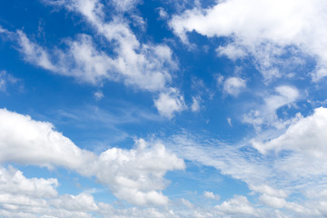 White cloud and blue sky background texture