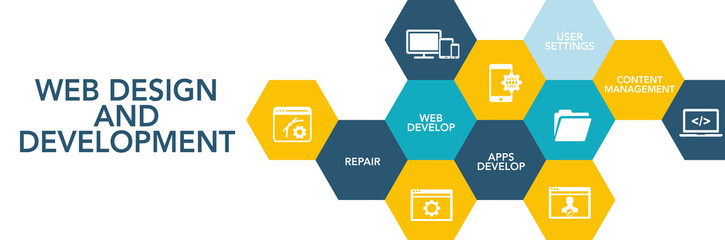 Web Desıgn And Development Icon Concept