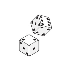 Vector dices icon