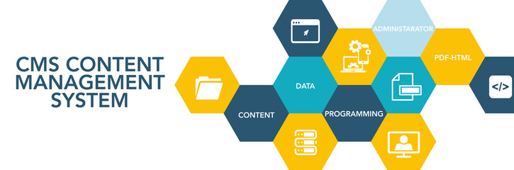 CMS Content Management System Icon Concept