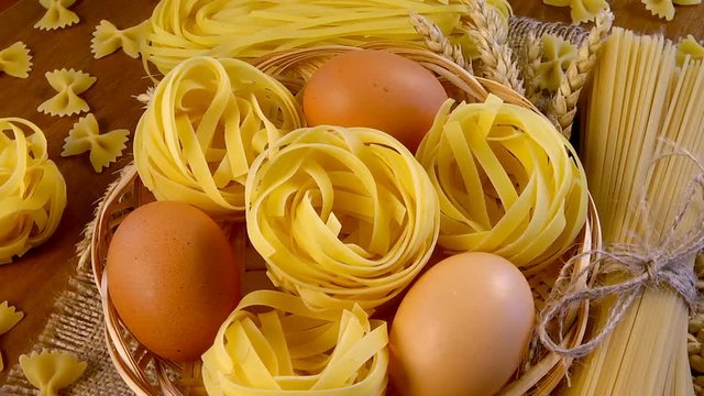 Eco-friendly products made from flour. Pasta and Vermicelli
