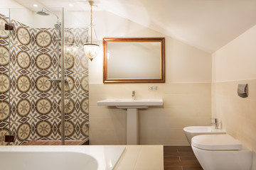 Interior of modern bathroom