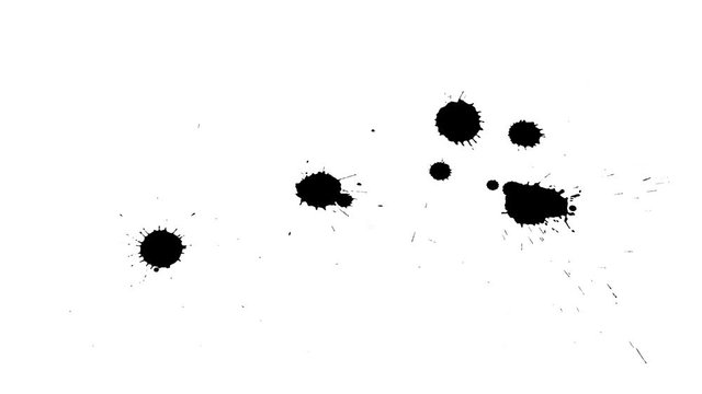 Ink drops on dry paper 06