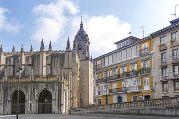 Fototapeta premium Cathedral in Lekeitio, Basque country, Spain.