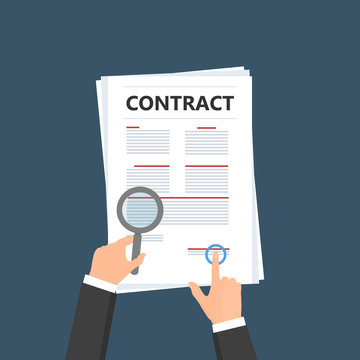 Contract ,Business Cooperation Agreement Flat design Vector illustration