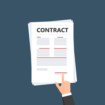 Contract ,Business Cooperation Agreement Flat design Vector illustration