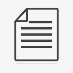 Notes Icon Isolated on gray background ,Flat style.