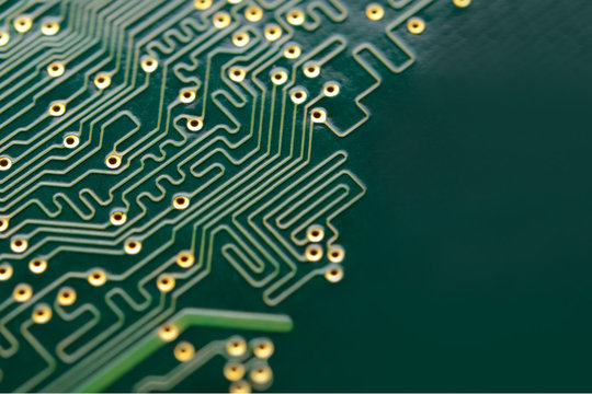 Close up Image of Electronic Circuit Board. Computer Technology Concept Background