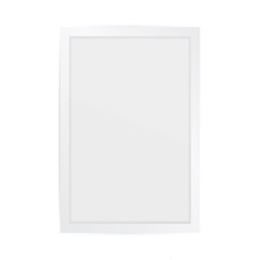 Realistic square white frame isolated on white. It can be used for presentations. Vector EPS10 illustration.