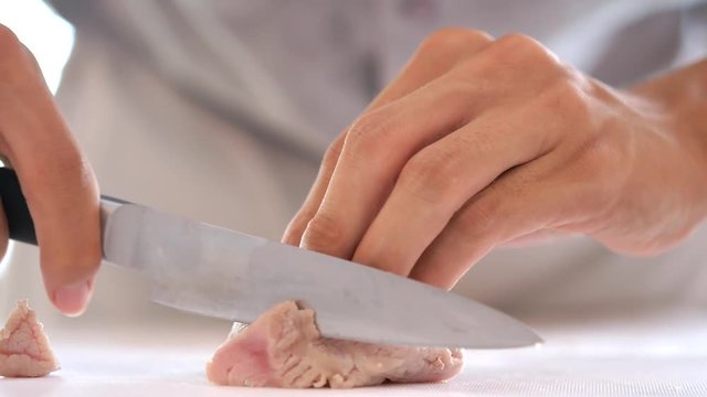 ​​
Chopping meat for serving
cooking in the kitchen
techniques for home cooks