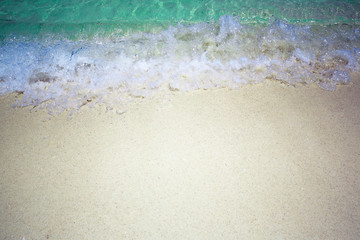 Fototapeta na wymiar Wave & Sand beach background