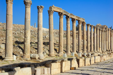 Jerash - ruins of the Roman city in Jordan