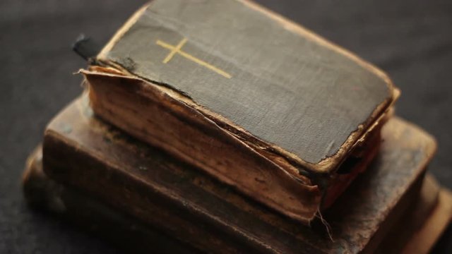 Counting vintage books.