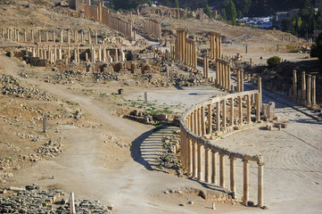 Obraz premium Jerash - ruins of the Roman city in Jordan