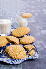 Cookie with sesame seeds